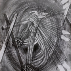 Ilkka Sariola – Sarjasta Dies Irae Drawings, lyijykynä ja grafiitti paperille, 2019-2020