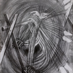 Ilkka Sariola – Sarjasta Dies Irae Drawings, lyijykynä ja grafiitti paperille, 2019-2020