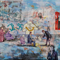 Juha Sääski – Katunäkymä, öljy kankaalle, 70 x 115 cm, 2020