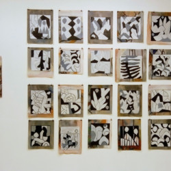 Jonathan Powell – When We Build Again: The Birth of Concrete (pysäytyskuvia kuvitteellisesta abstraktista tieteiselokuvasta), öljy kankaalle, n. 244 x 488 cm, 2020